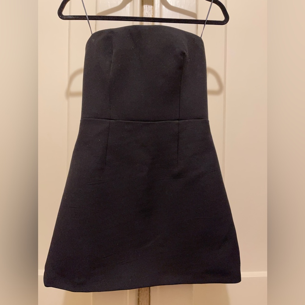 NWT Zara black strapless corset mini dress
